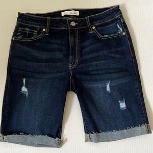Kancan Distressed  Denim Shorts